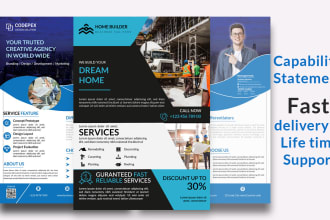 do government capability statement, bid proposal and business flyer design