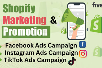 do complete shopify store and ecommerce marketing to increase shopify sales