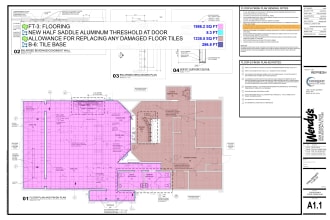 do quantity takeoff for flooring and wall tiles