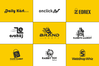 design shopify amazon ebay website etsy ecommerce logo with branding kit