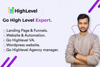 be gohighlevel virtual assistant saas website, landing page, sales funnel expert