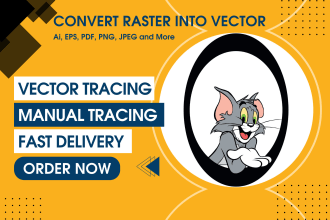 do vector tracing, redraw the raster logo or image to vector