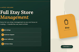 etsy store manager for SEO listings, order fulfillment and support
