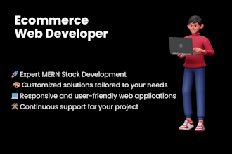 make ecommerce full stack mern stack custom website or app