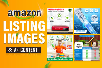 do amazon listing images, a plus content ebc design and product photo editing