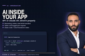 integrate openai or claude api into your app or website