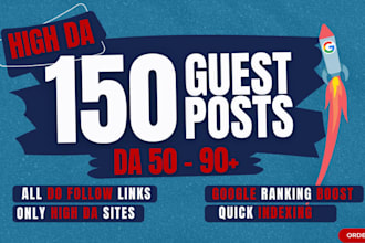 do high da guest post and  high authority dofollow backlinks on da 90website