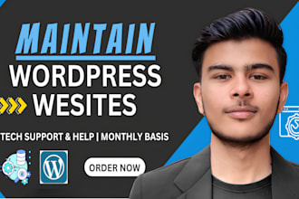 do wordpress website maintenance and wordpress support or help