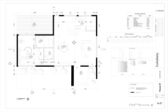 architectural and construction designs and plans in autocad