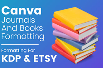 professionally format and edit your journals for amazon KDP or etsy using canva