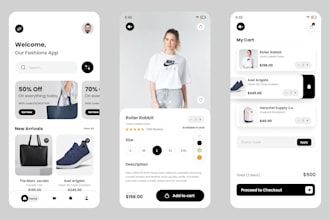 design e commerce mobile app UI that drives sales ios android figma