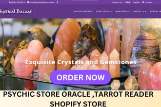 design psychic shopify store oracle spiritual shopify store tarot reader website