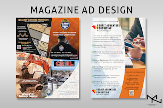 create a professional magazine ad