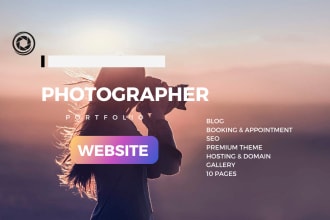 design a photographer photography gallery  portifolio event wordpress website