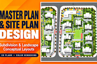 do architectural site plan and masterplan for presentations