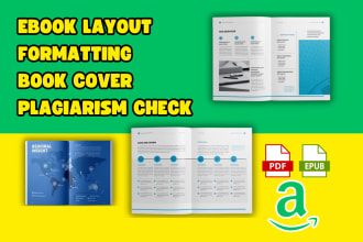 ebook layout, formatting ebook, book cover design, plagarism check, lead magnet
