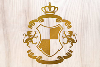 create modern emblem, family crest, crown logo within 6 hours