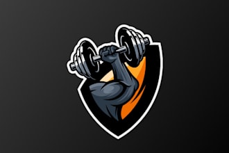 give best quality logo about gym fitness sports health wellness spa and warrior