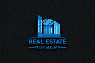 give attractive construction home house real estate relator logo