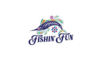design awesome fishing fun logo