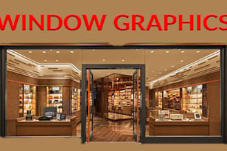 amazing window graphics, storefront window graphics, window sticker, shop front