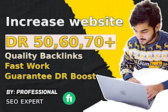 increase ahrefs domain rating dr 70 using high authority SEO backlinks