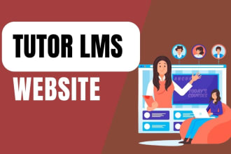 build stunning lms website or elearning website or tutor lms
