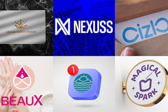 design luxury, tech, website and startup company logo with a free favicon