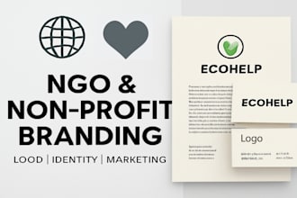 non profit or ngo branding logo, identity and  marketing design