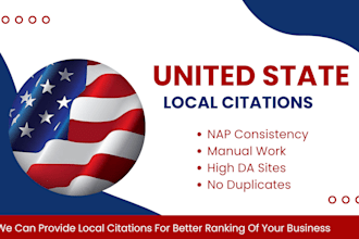 build high quality USA local citations for local SEO and google ranking