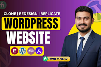 clone, replicate or redesign wordpress website with elementor pro