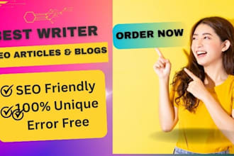 write high quality SEO articles and blog posts with images