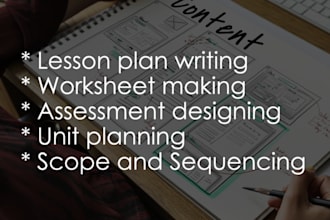 write customised lesson plans for any subject