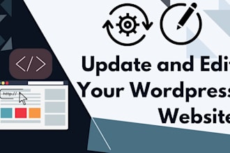 do your website update, wordpress website update and edit