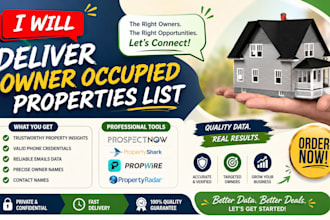 deliver list of owner occupied properties