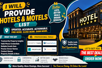 provide list of hotels or motels
