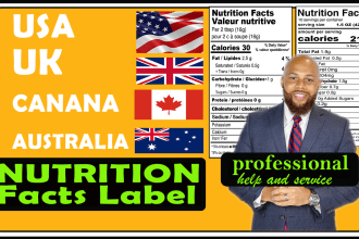 calculate eu or fda nutrition facts of your food label