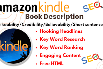 write amazon kindle book description and kdp book blurbs