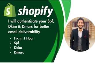 add dmarc record and domain authentication for your shopify account