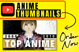 create attractive anime thumbnails for youtube