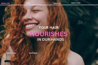 design hair website, shopify hair extension store, hair extension website