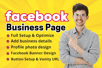 setup social media page and accounts create, facebook business page,  linkedin