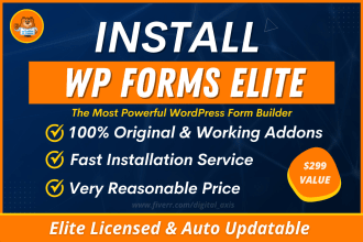 install wpforms pro and activate elite addons license