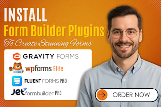 install fluent forms, jetform pro, wpforms pro on the website