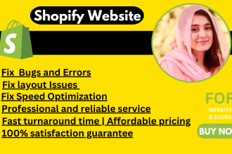 fix shopify issues, fix shopify error and fix shopify bug