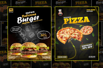 design unique and professional poster for restaurant or company