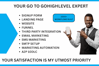 gohighlevel CRM automation ghl saas ghl snapshot sales funnel and landing page