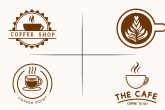create tea, coffee and bakery logo for you