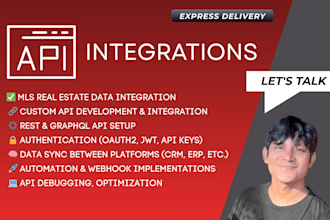 integrate any API with PHP, wordpress, mls, json, or XML