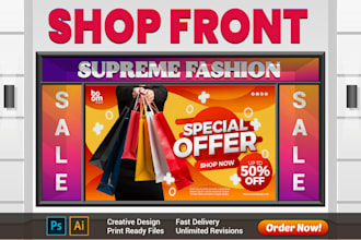 do professional signage design, shop front, window graphic and signboard design
